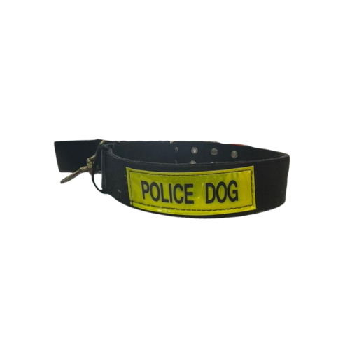 Collier pour chien - motif étiquette police - Parachute