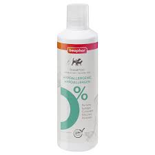 Shampoing pour peaux sensibles (marques locales ou Beaphar)